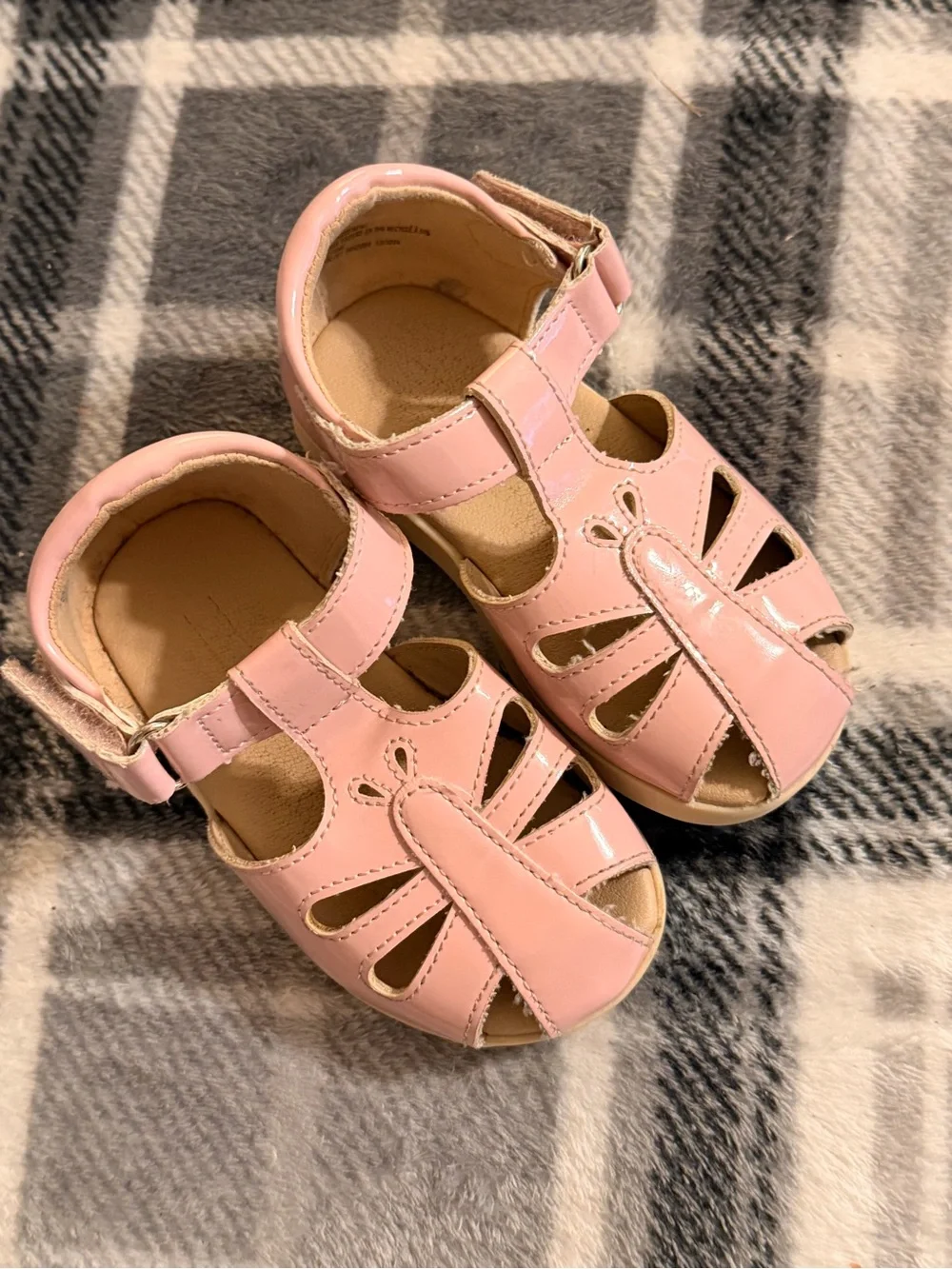 The Children's Place Pink T-Strap Baby Walker Sandals